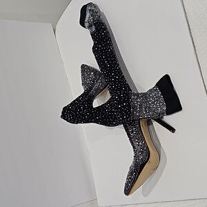 Bling Knee-High  Black stocking boots Size 10 / 41 Eur